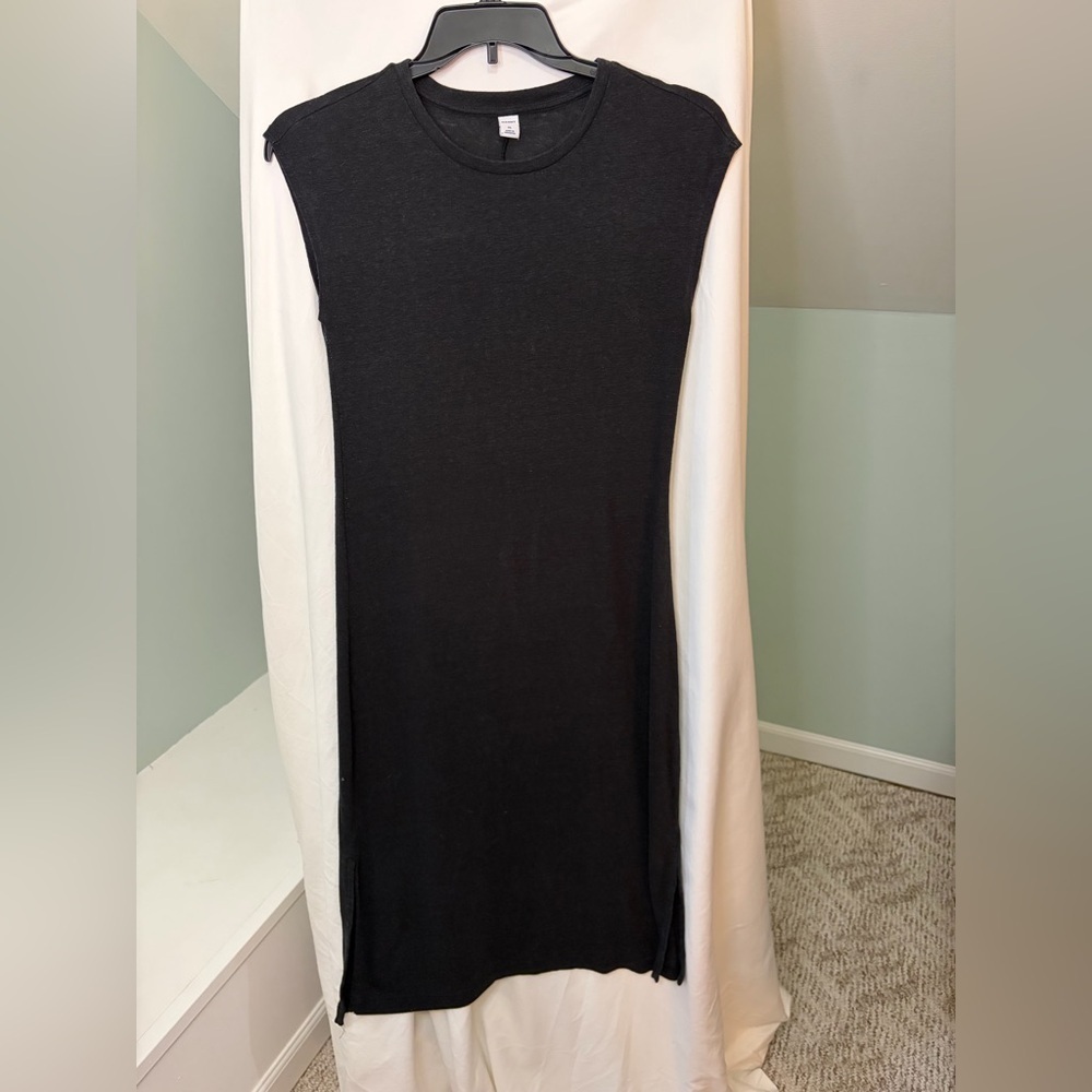 Old Navy Black Muscle Tee Midi Dress Sleeveless size XS